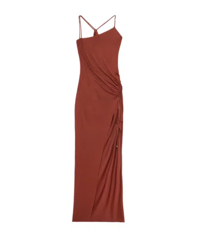 BLUMARINE ASYMMETRIC DRESS IN CRÊPE JERSEY