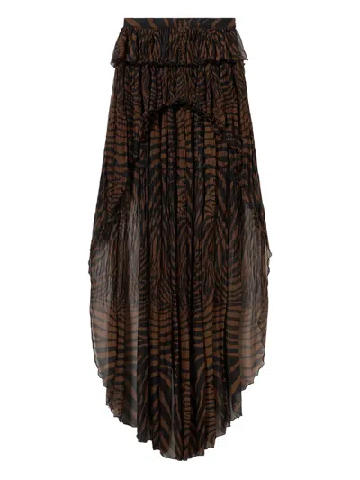 Blumarine Asymmetrical Skirt In Brown