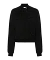 Blumarine V-neck Sweatshirt With Bow In Black