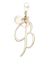 Blumarine B-charm Keychain In Gray