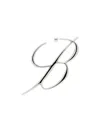 Blumarine Silver B Monogram Single Earring In White
