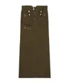 Blumarine Back Slit Skirt In Green
