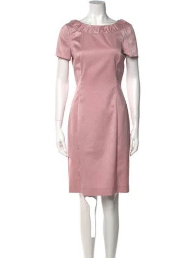 Pre-owned Blumarine Bateau Neckline Knee-length Dress In Pink
