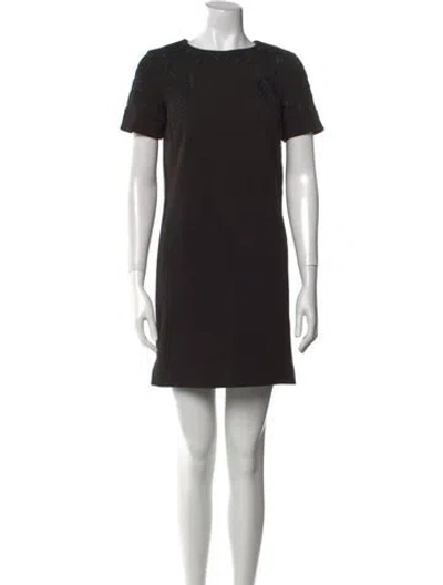 Pre-owned Blumarine Bateau Neckline Mini Dress In Black