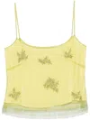 Blumarine Bead-tassel Top In Green