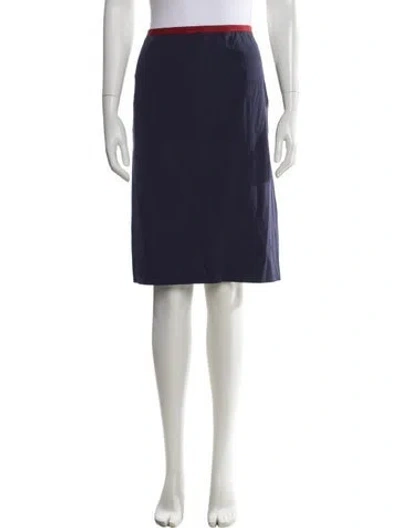 Pre-owned Blumarine Beaded Accents Knee-length Skirt In Blue