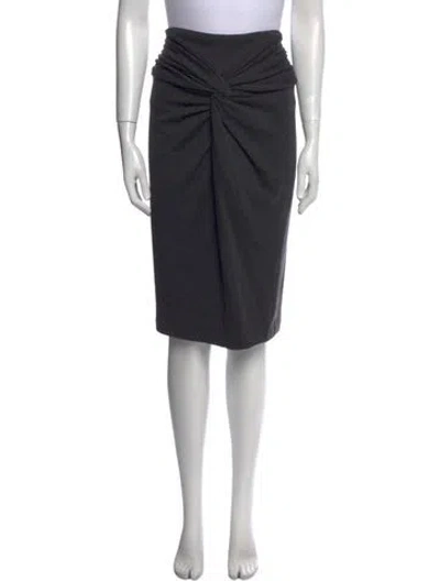 Pre-owned Blumarine Beaded Accents Knee-length Skirt In Gray