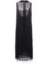 Blumarine Beaded Tassel Dress In Black