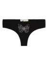 Blumarine Beaded-embroidery Briefs In Black