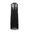 Blumarine Beaded Tassel Dress In Black
