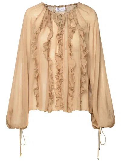 BLUMARINE BEIGE SILK BLOUSE