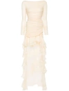 Blumarine Asymmetric-design Dress In Neutrals
