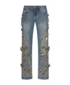 Blumarine Belt Loop Denim Trousers In Blue