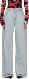 Blumarine Blue Boy Fit Jeans In Gray