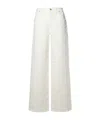 Blumarine Belt Ring Denim Trousers In White