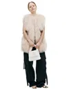 Blumarine Vest In Camel Eco-fur In Beige