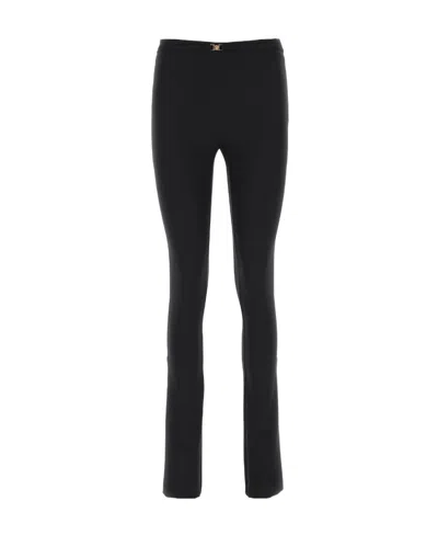 Blumarine Black Belted Trousers In N0990 Nero
