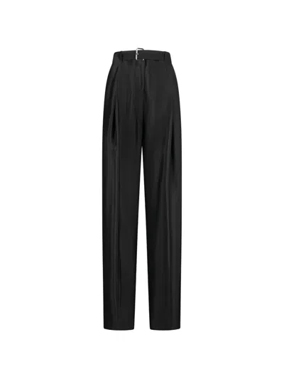Blumarine Belted Trousers In Black