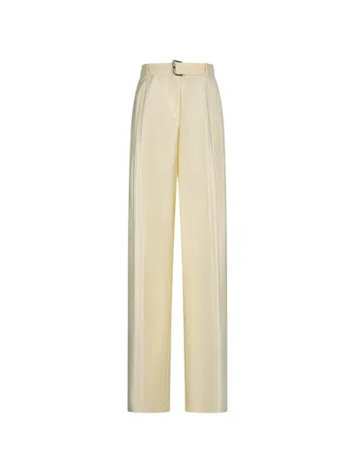 Blumarine Belted Trousers In Neutral