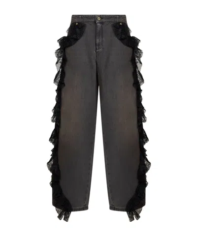 Blumarine Belt-loop Jeans In Black