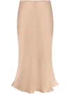 Blumarine Bias-cut Silk Shirt In Neutrals