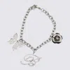 Blumarine Charm Bracelets Crystal Embellishments In Metallic