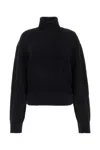 Blumarine Ribbed Alpaca Blend Sweater With Cropped Cut