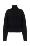 Blumarine Ribbed Alpaca Blend Sweater With Cropped Cut