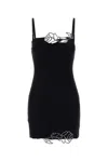Blumarine Mini Abito In Cady Nero Donna In Black