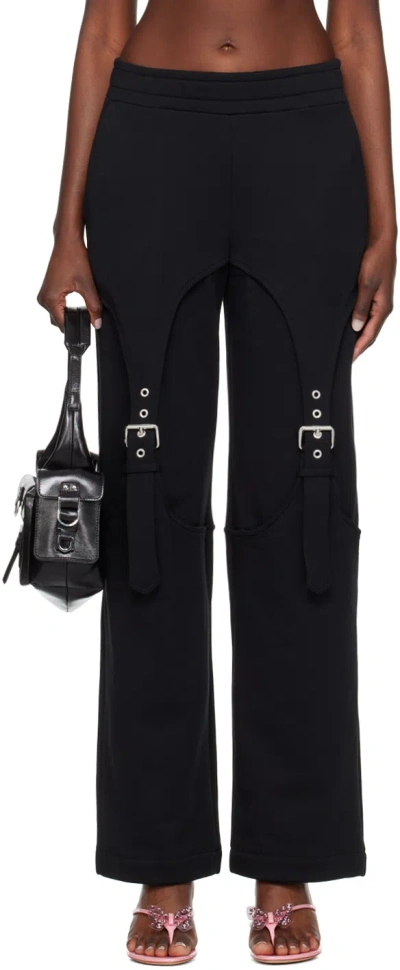 Blumarine Black Cinch Lounge Pants In N0990 Nero