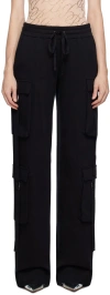 Blumarine Black Drawstring Lounge Pants In N0990 Nero