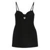 Blumarine Embellished Mini Dress In Black