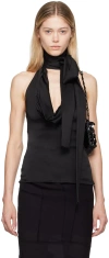 Blumarine Black Halter Neck Tank Top In N0990 Black
