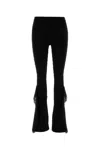 Blumarine Black Knit Flared Leg Pant In Black