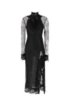 Blumarine Black Lace Dress In Multi