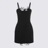 Blumarine Mini Abito In Cady Nero Donna In Black