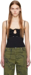 Blumarine Black Paneled Camisole In N0990 Nero