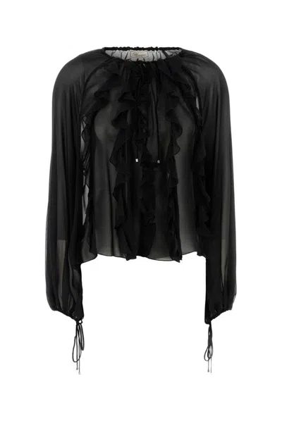 Blumarine Black Silk Blouse