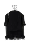 Blumarine Mini Abito In Seta Nera  Donna In Black