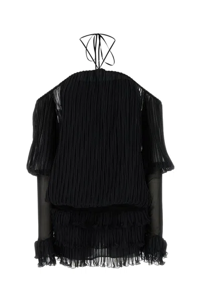 Blumarine Black Silk Mini Dress