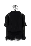 Blumarine Mini Abito In Seta Nera  Donna In Nero