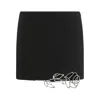 Blumarine Crystal-rose Mini Skirt In Black