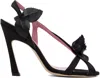 Blumarine Black Sofia 120 Heeled Sandals In Black