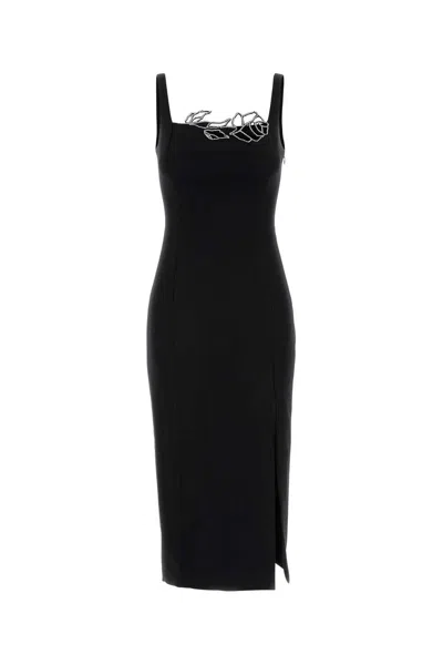 BLUMARINE BLACK STRETCH CREPE DRESS