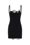Blumarine Mini Abito In Cady Nero Donna In Black