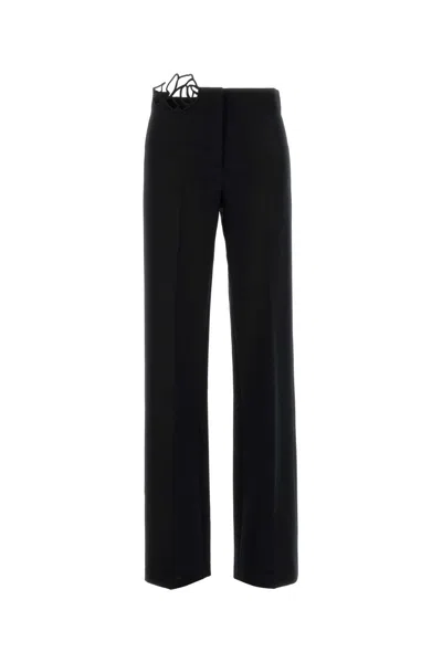 BLUMARINE BLACK STRETCH CREPE PANT