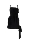 Blumarine Black Stretch Nylon Mini Dress
