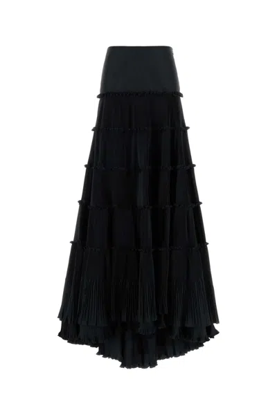 Blumarine Black Taffeta Skirt