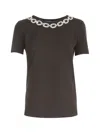 Blumarine Black Tshirt In Black  