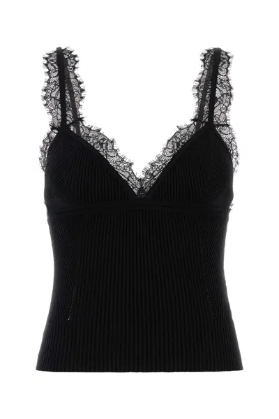 Blumarine Black Viscose Blend Tank Top